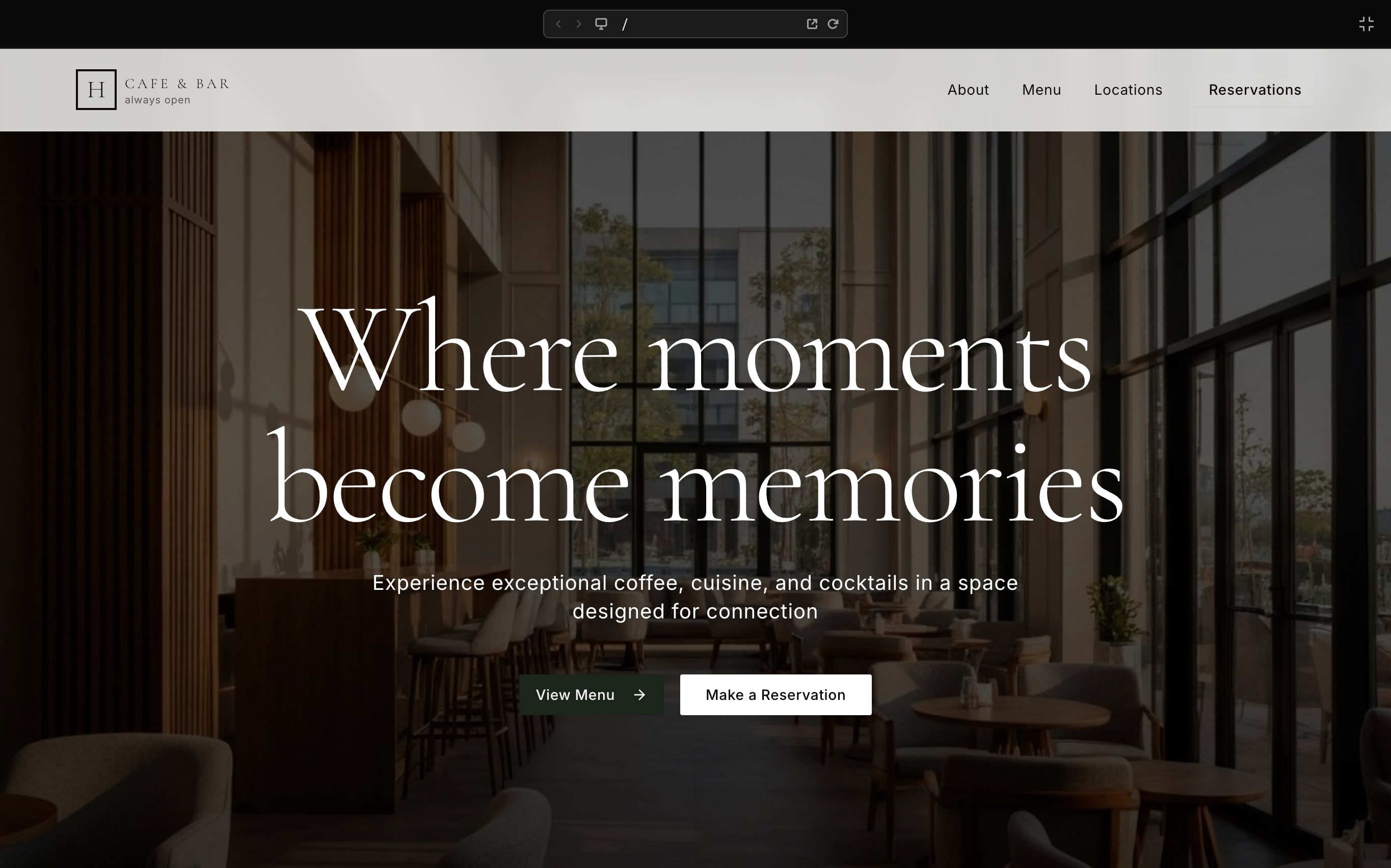 Local Café Website